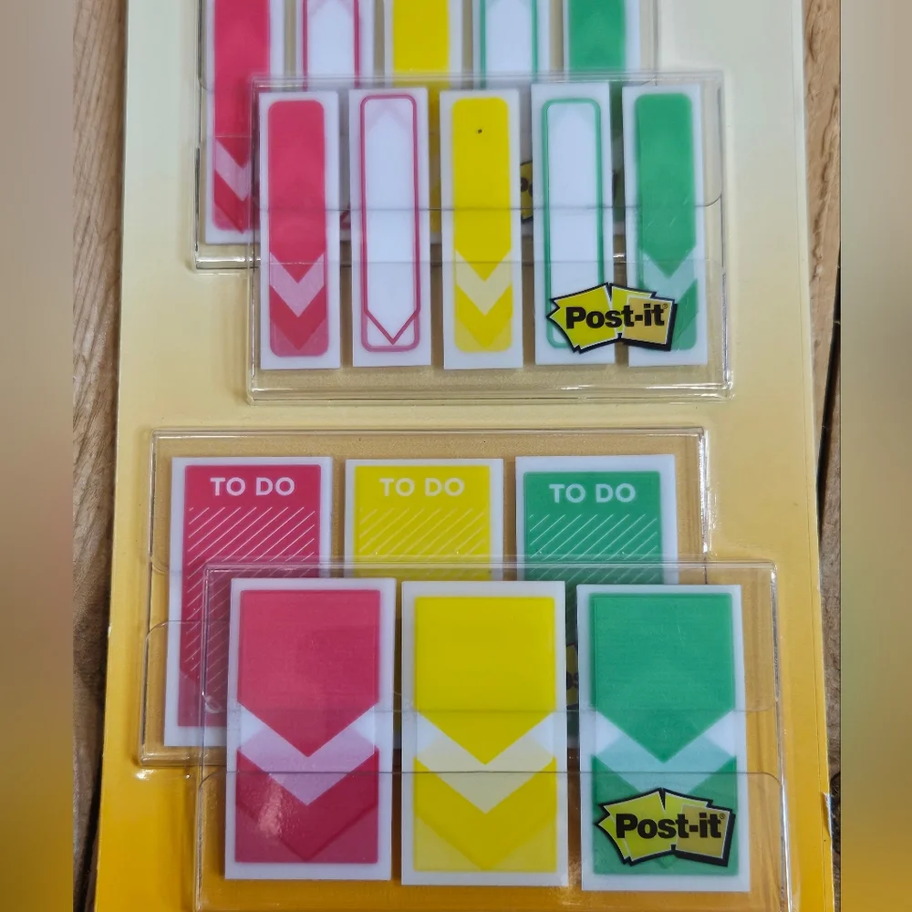 NIB - POST-IT FLAG COMBO PACK - 3 PACKS - 682-RYG - 960 LABELS - 3M